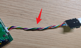 Twist the data cable